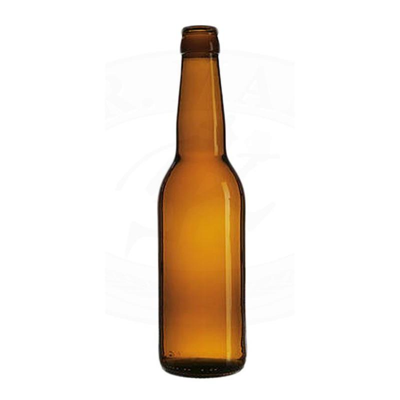 pack 33 botellas marrón 330 ml., tapón corona 26