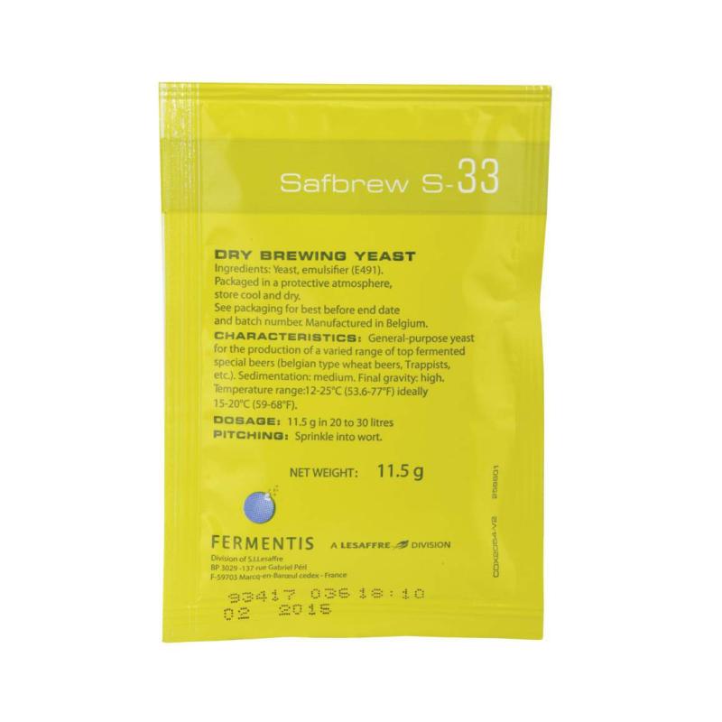 Levadura SAFBREW S-33 11.5 gr.