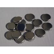 Tapón corona  plata brillante", 26 mm (100 pz)