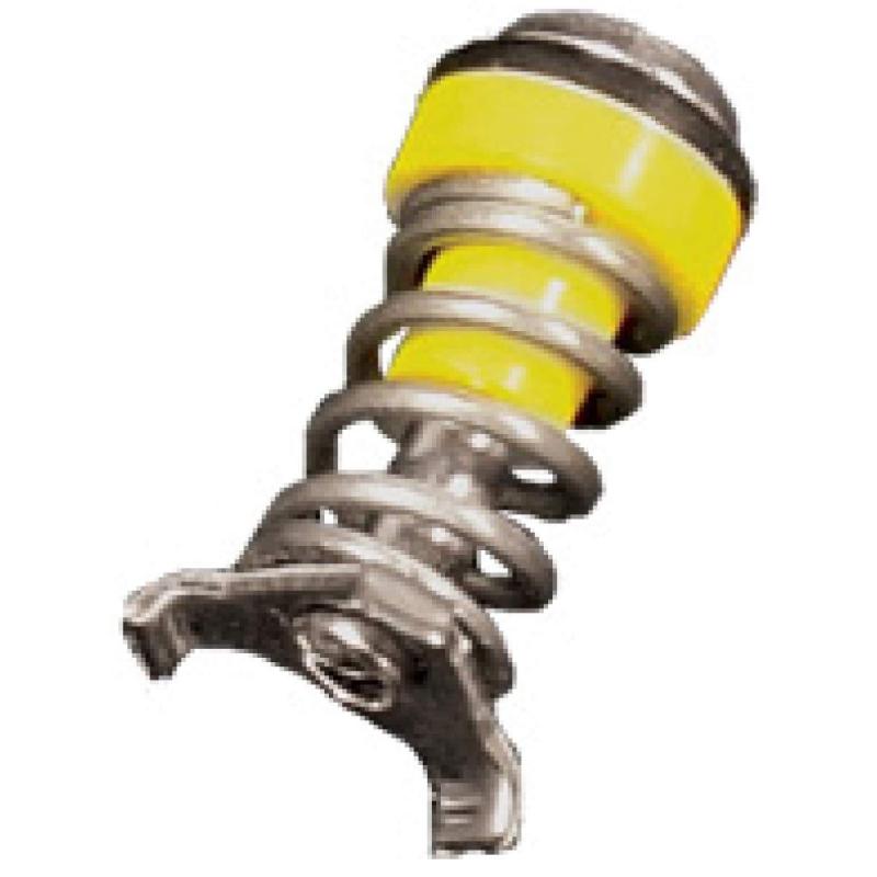 poppet valve assemby for ball-lock connector