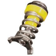 poppet valve assemby for ball-lock connector