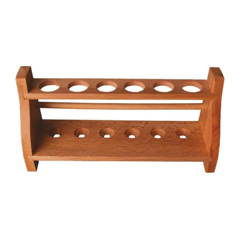 wooden stand for test tubes