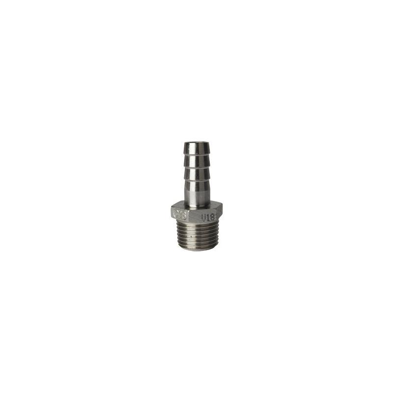 conector manguera SS 1" male/26 mm